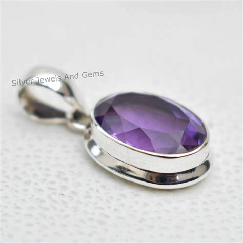 Natural Amethyst Pendant Handmade Silver Pendant 925 Sterling Etsy