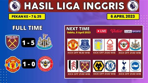 Hasil Liga Inggris Tadi Malam Man United Vs Brentford Newcastle Vs