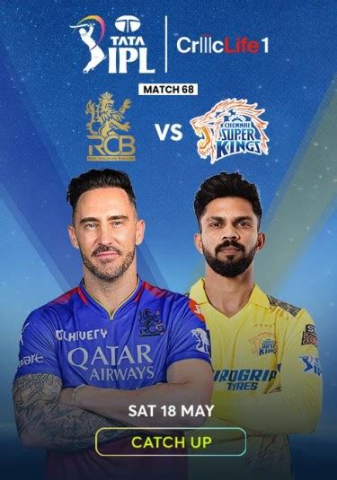 Watch Cricket Ipl Royal Challengers Bengaluru Vs Chennai Super Kings