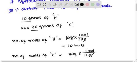 Solved The Composition By Mass Of A Hydrocarbon Is Hydrogen And