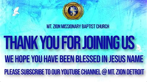 Mt Zion Baptist Church Sunday School Lesson October 2 2022 Youtube