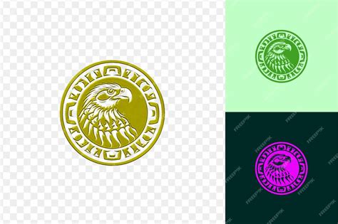 Premium PSD | Hawk Icon Sharp Eyed Emblem With Native American Border ...