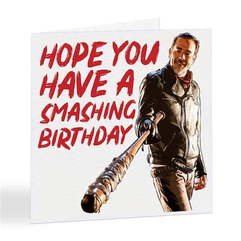 Have A Smashing Birthday Twd Birthday Card Etsy