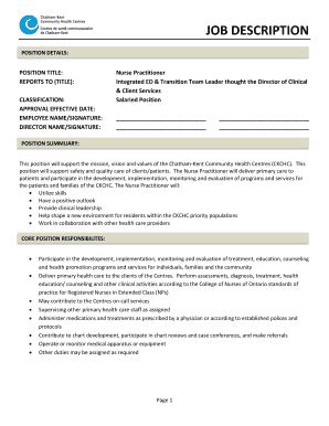 Job Description Position Details Position Title Reports To Title