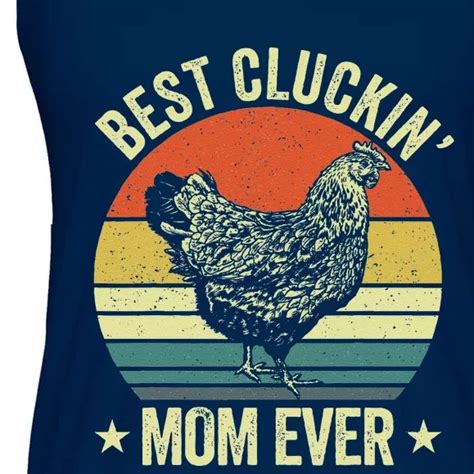 Best Cluckin Mom Ever Retro Funny Clucking Chicken Farmer Ladies Essential Flowy Tank