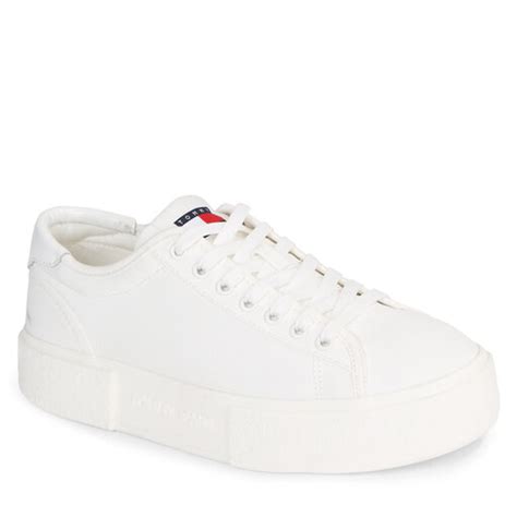 Sneakersy Tommy Jeans Tjw Foxing Flatform Sneaker En En Ecru Ybl