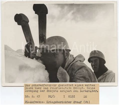 A Foto Wehrmacht Pk Presse Fallschirmj Ger Russland Winter Optik