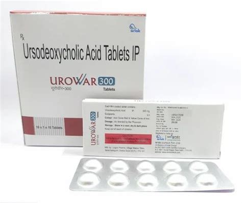 300 Mg Ursodeoxycholic Acid Tablet I P Urowar 300 For Commercial