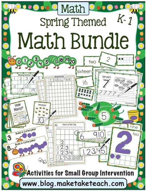 Spring Math Activities Springtime Math Bundle For Early Numeracy