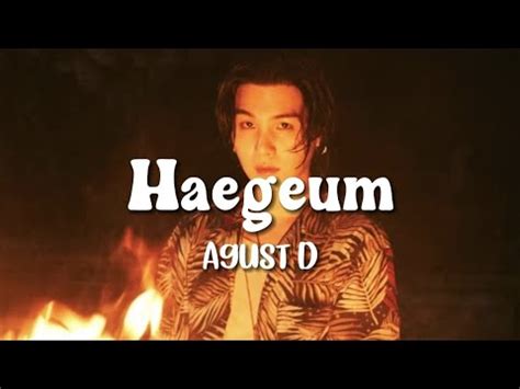 Agust D Haegeum Easy Lyrics Youtube