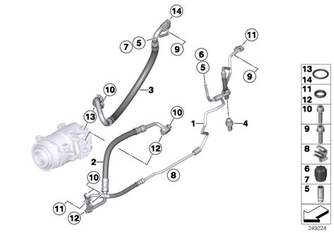 Original Bmw Pressure Pipe Condenser Expansion Valve X E R A