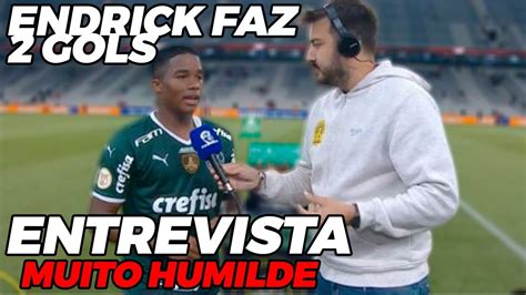 Entrevista Do Endrick Ap S Seus Gols Youtube