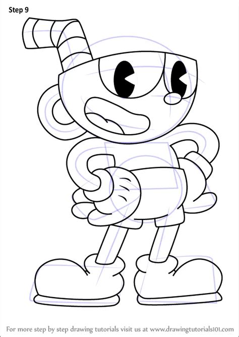 How To Draw Cuphead From Cuphead Cuphead Step By Step