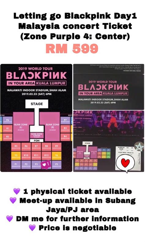 Blackpink Day Malaysia Concert Ticket Tickets Vouchers Event