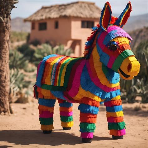 La Pi Ata Tradicional Mexicana En Forma De Burro Foto Premium