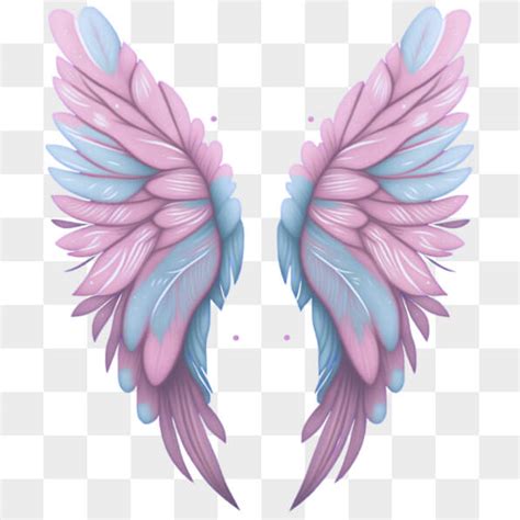 Baixe Asas De Anjo Rosa E Azul PNGs Creative Fabrica