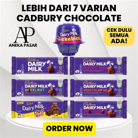 Jual Semua Varian Lebih Dari 7 Varian Cadbury Dairy Milk Chocolate