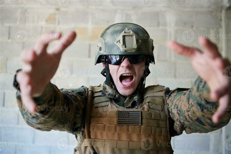 Angry Soldier Pointing 31034776 Stock Photo At Vecteezy