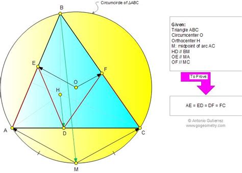 Triangle Circumcenter Circumcircle Midpoint Of Arc Orthocenter