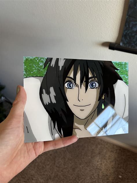 Custom Anime Glass Painting Acrylic Glass 5 X 7 8 X 8 8 X 10 11 X 14 12 X 12 Etsy