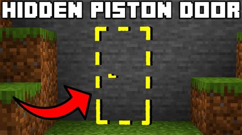 🦅 Minecraft Bedrock 119 Easy Hidden Piston Door Tutorial Youtube