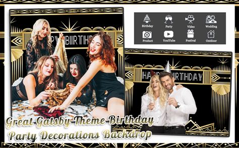 Amazon Avezano X Ft Great Gatsby Theme Birthday Party Backdrop