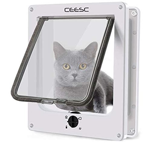 Ceesc Grande Porte Pour Chat Porte Int Rieure Verrouillage Voies