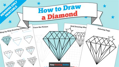 How To Draw A Diamond Really Easy Drawing Tutorial