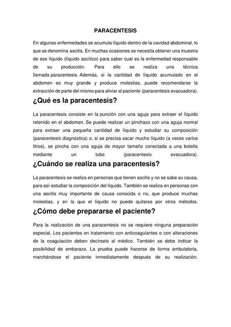Paracentesis Doctores Udocz