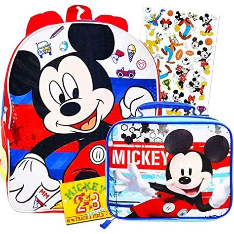 Paquete De Mochila De Mickey Mouse De Disney Con Lonchera Y Meses Sin