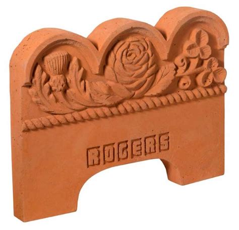 Rose And Thistle Decorative Edging Terracotta