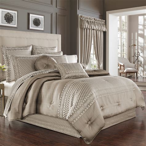 Beaumont Champagne 4 Piece Comforter Set By J Queen Latest Bedding