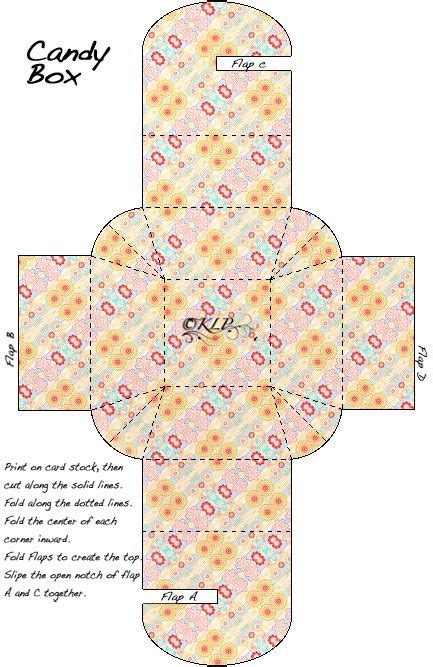 Floral Candy Box Template By Kat Likes Pie On Deviantart Box Template Candy Box Template