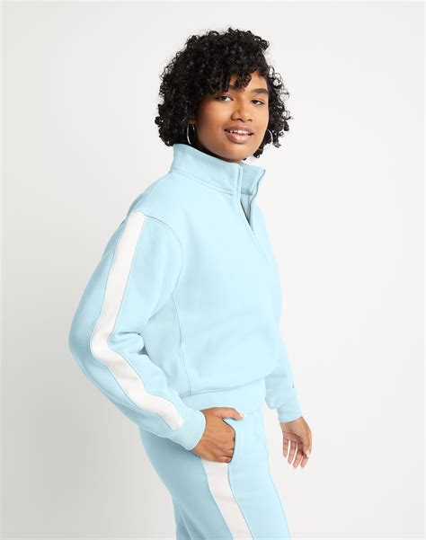 Champion Track Top Sweatshirt Quarter Zip Reverse Weave Heritage Women