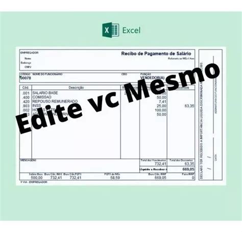 Modelos De Holerite Edit Vel Venda Em Marata Zes Esp Rito Santo