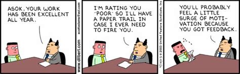 Dilbert On Performance Review Rating Of Poor And Motivation