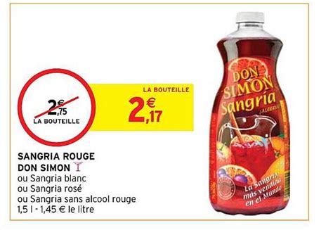 Promo Sangria Rouge Don Simon chez Intermarché Hyper iCatalogue fr