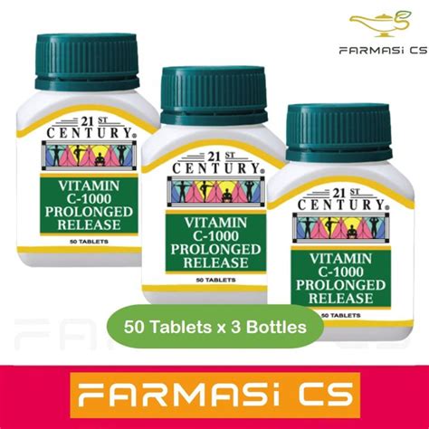 21st Century Vitamin C 1000 Prolonged Release 50 Tablets X 3 Bottles