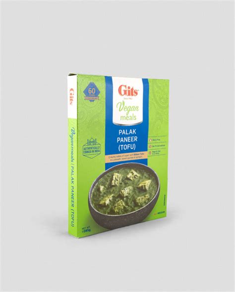 Gits Palak Paneer Tofu Heat And Eat G