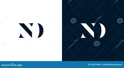 Abstract Letter ND Logo Vector Illustration | CartoonDealer.com #202274940