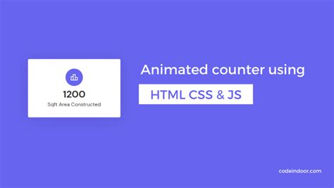 Animated Counter Using Html Css And Javascript Code Indoor