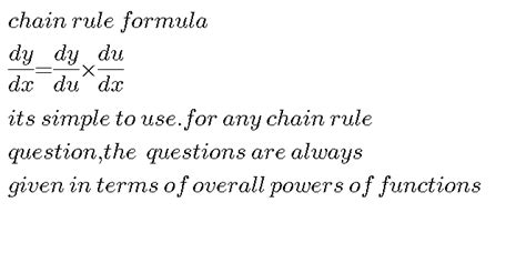 The Chain Rule Of Differentiation