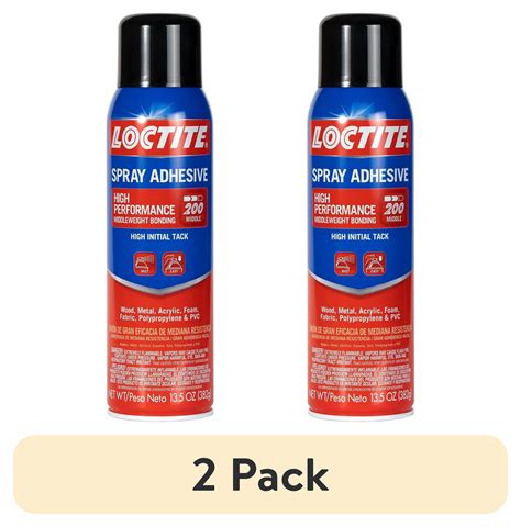 2 Pack Loctite High Performance Spray Adhesive Pack Of 1 Clear 135 Oz Can