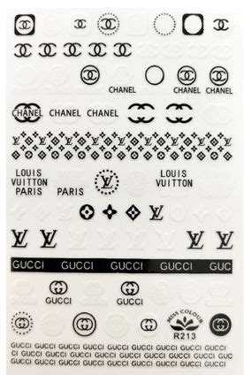 Gucci And Louis Vuitton Nail Stickersbanners Paul Smith