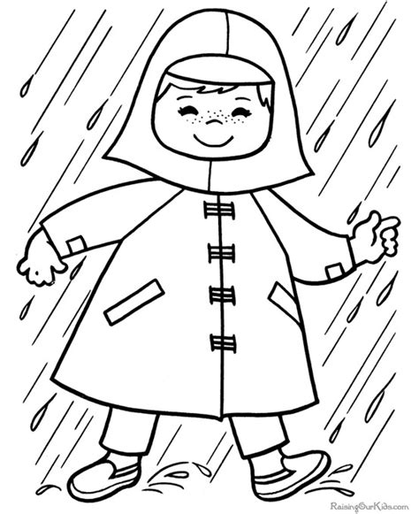 April Showers Bring May Flowers Coloring Page At