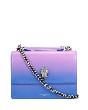 Kurt Geiger Shoreditch Ombre Leather Mini Crossbody Purple Editorialist