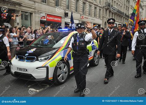 Police Officer At The Pride Parade In London England 2019 Editorial