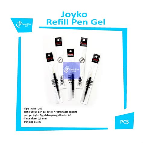 Jual Joyko Refill Gpr Pen Gel Cetek Joyko Mm Hitam For Q Gel