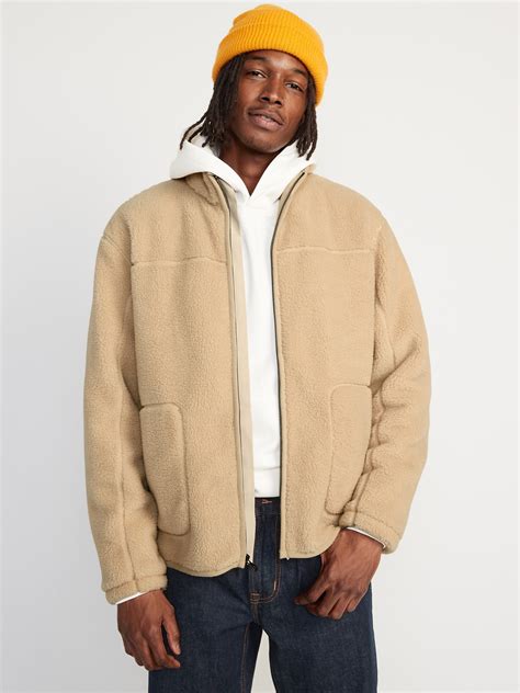 Mock Neck Sherpa Full Zip Jacket Old Navy