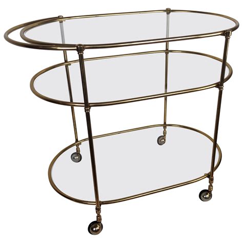 Vintage Italian Brass Three Tier Bar Cart At 1stdibs